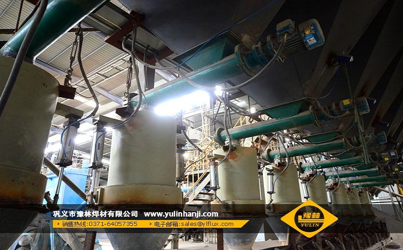 埋弧焊劑，燒結(jié)焊劑生產(chǎn)車間